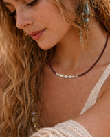 GARNET & PEARL BALANCE NECKLACE
