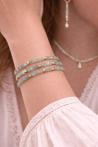 BRACELET AIGUE-MARINE MURMURE DE L'OCÉAN
