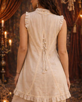 SANDSTONE RUFFLE VEST - SAND