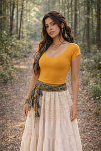 MOMENTUM BAMBOO T-SHIRT - APRICOT