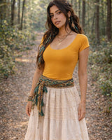 MOMENTUM BAMBOO T-SHIRT - APRICOT