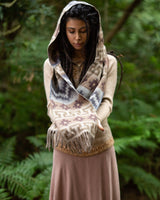 MOUNTAIN ALPACA GEOMETRIC SCARF - EARTHY TONES