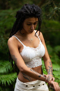 Soutien-gorge burlesque sans fil en dentelle