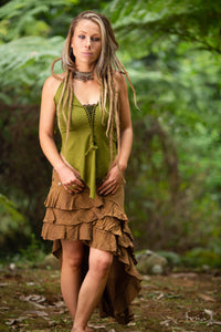 NATURAL WRAP AROUND SKIRT - KHAKI