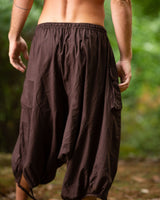ERIKO COTTON YOGA PANTS - MAN - BROWN