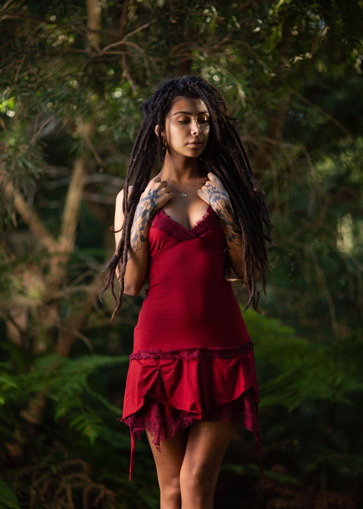 STEAMPUNK DRESS - RED