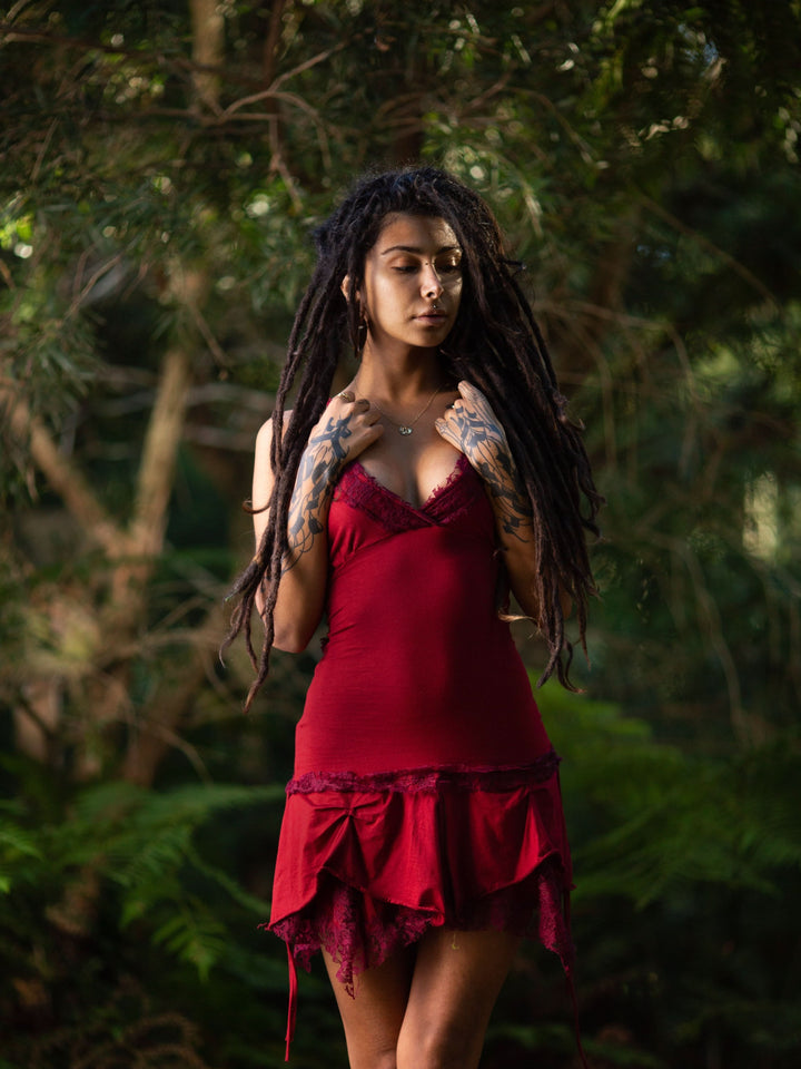 STEAMPUNK DRESS - RED