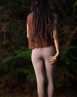 ACRO LEGGINGS WITH BUTTONS - GREY BROWN