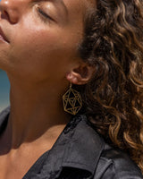 ENIGMA EARRINGS - BRASS