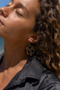 BOUCLES D'OREILLES ENIGMA - LAITON