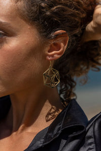 BOUCLES D'OREILLES ENIGMA - LAITON