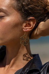 BOUCLES D'OREILLES ENIGMA - LAITON
