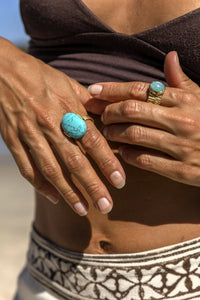 BAGUE OCÉAN SAUVAGE - AMAZONITE