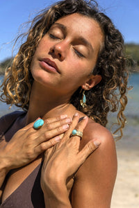 BAGUE OCÉAN SAUVAGE - AMAZONITE