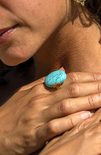BAGUE OCÉAN SAUVAGE - AMAZONITE