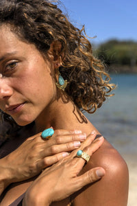 BAGUE OCÉAN SAUVAGE - AMAZONITE