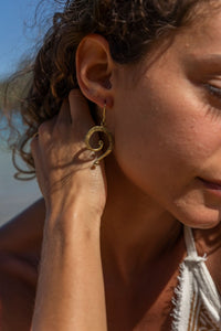 BOUCLES D'OREILLES SYNCHRONICITÉ - LAITON