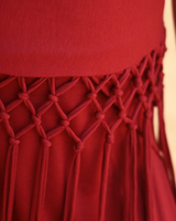 WILLOW MACRAME SKIRT - BLUSH SAND
