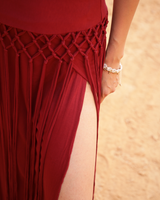 WILLOW MACRAME SKIRT - BLUSH SAND