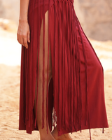 WILLOW MACRAME SKIRT - BLUSH SAND
