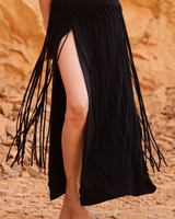 WILLOW MACRAME SKIRT - BLUSH SAND
