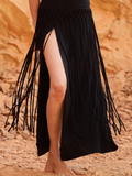 WILLOW MACRAME SKIRT - BLACK