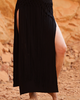 WILLOW MACRAME SKIRT - BLUSH SAND