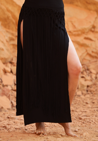 WILLOW MACRAME SKIRT - BLUSH SAND