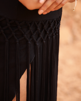 WILLOW MACRAME SKIRT - BLUSH SAND