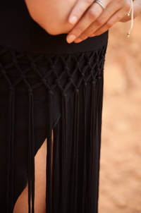 WILLOW MACRAME SKIRT - BLUSH SAND