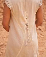 SANDSTONE RUFFLE VEST - SAND