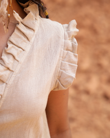 SANDSTONE RUFFLE VEST - SAND