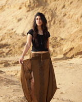 BOHEME PATH SKIRT - KHAKI