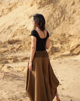 BOHEME PATH SKIRT - KHAKI