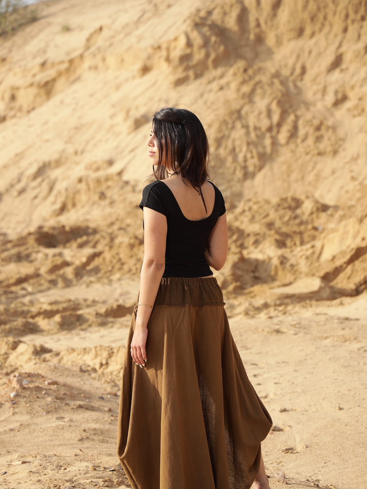 BOHEME PATH SKIRT - KHAKI