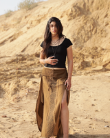 BOHEME PATH SKIRT - KHAKI