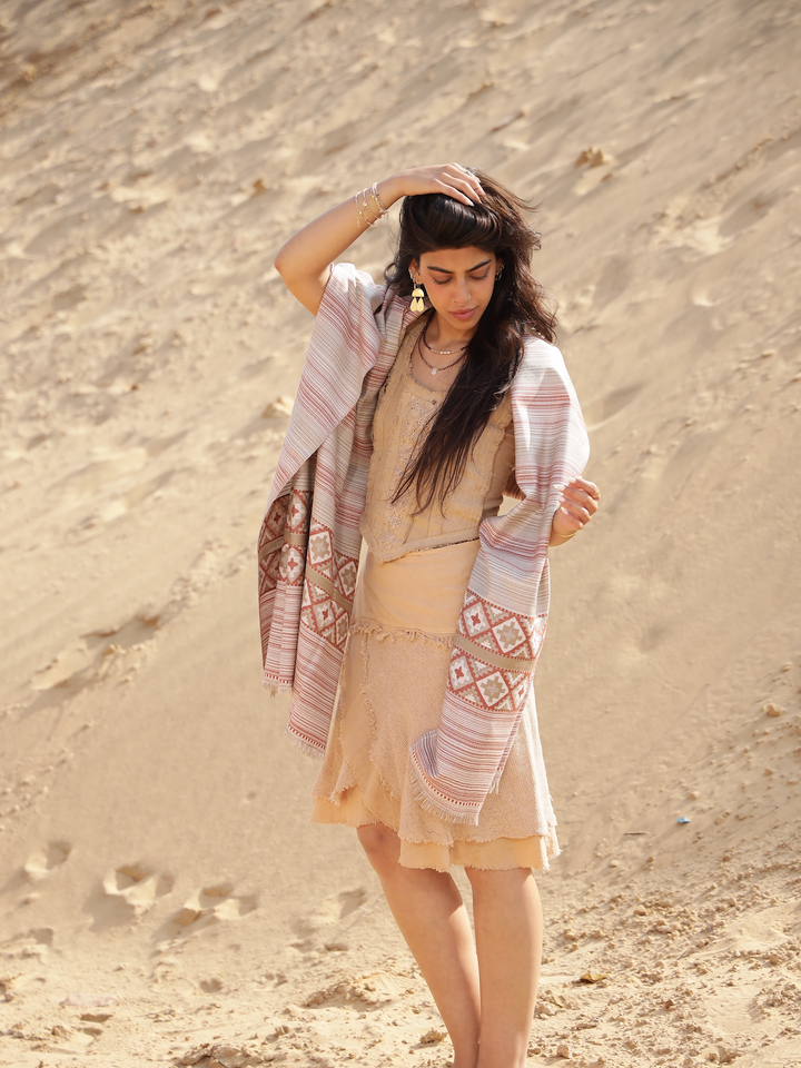 MIRHA CASHMERE SILK - PINK SUNSET