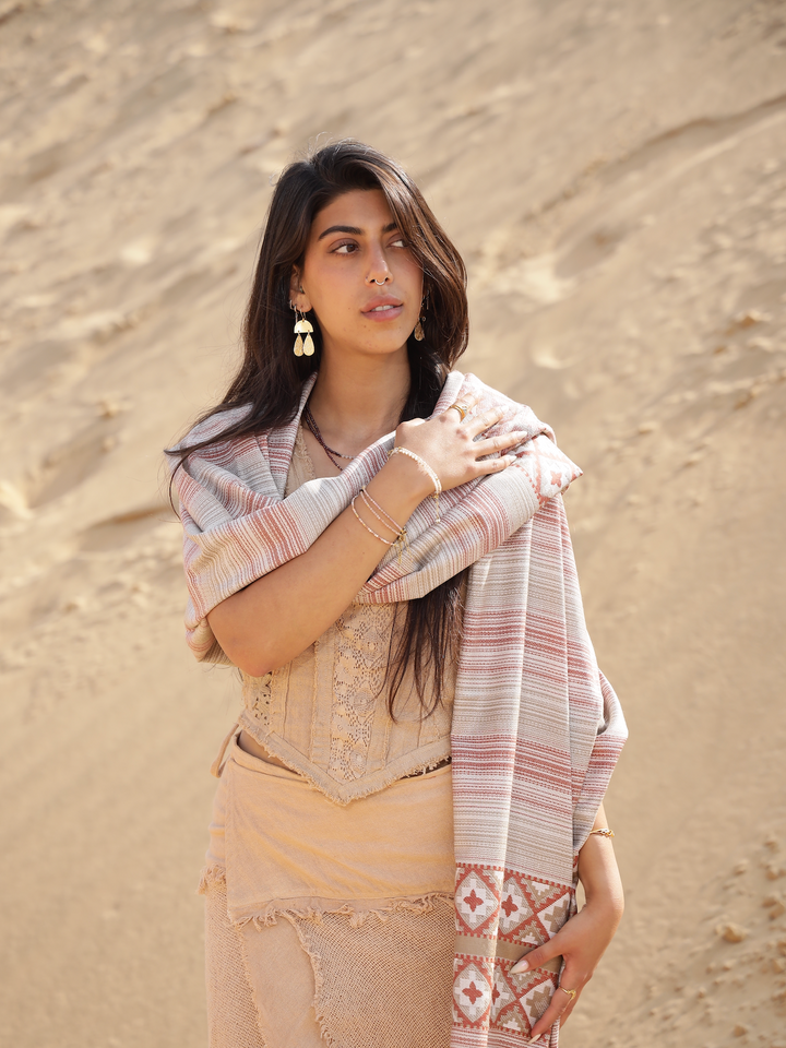 MIRHA CASHMERE SILK - PINK SUNSET