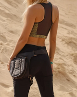SHIPIBO PANEL CROPPED TOP - GREEN