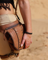 EQUESTRIAN GENUINE LEATHER LEG POCKET BELT