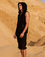 NEO HOODED VEST - BLACK