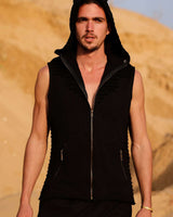 NEO HOODED VEST - BLACK