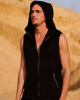 NEO HOODED VEST - BLACK