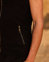 NEO HOODED VEST - BLACK