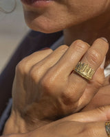 KING'S CROWN RING - BRASS