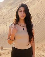 MOMENTUM BAMBOO T-SHIRT - CREAM