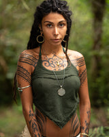 KAHILI TOP - DARK GREEN