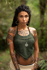 KAHILI TOP - DARK GREEN