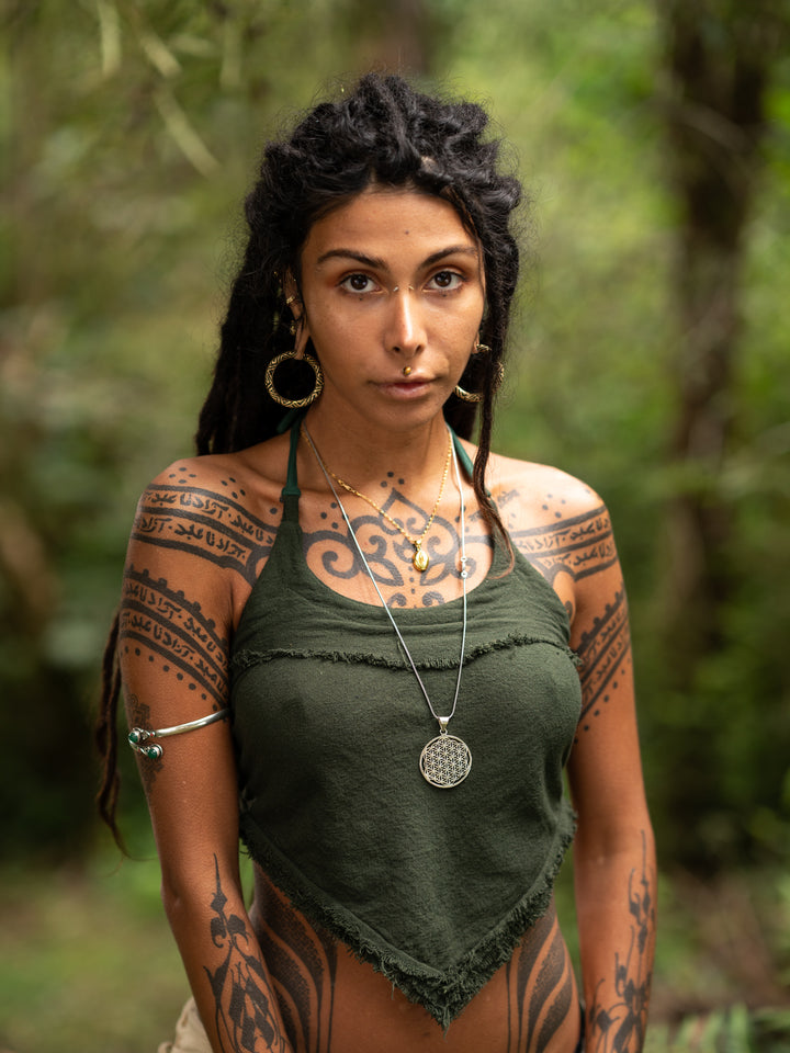 KAHILI TOP - DARK GREEN