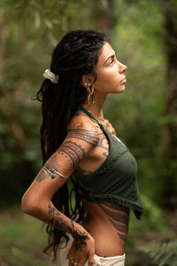 KAHILI TOP - DARK GREEN